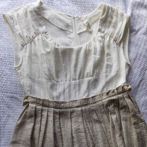 Shiny Cream Color Dress